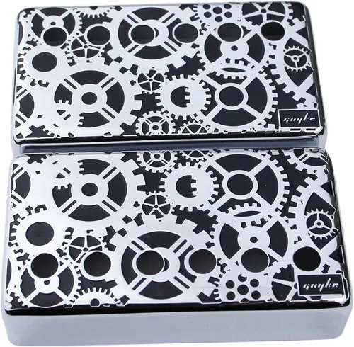 Miniatura 4 de Guyker Humbucker - Cubierta de pastilla (1.969 in/2.047 in de distancia entre varas) – Puente de cuproníquel y pastillas para el cuello, piezas