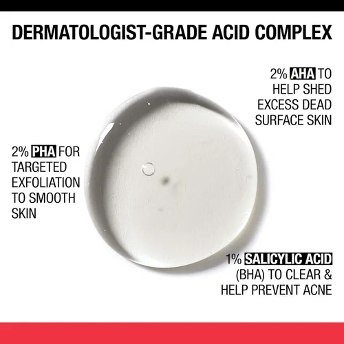 Miniatura 4 de Neutrogena Stubborn Texture Limpiador facial diario para acné, lavado facial de ácido salicílico + ácidos glicólicos y polihidroxi, sin fragancia