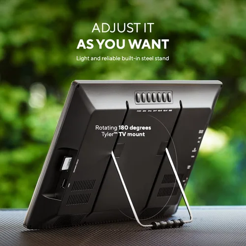Miniatura 6 de Tyler TV Monitor LCD Portátil de 16" con Batería Capacidad Inalámbrica HD-TV, HDMI, USB, RCA, AC/DC, Radio FM, Cargador de Coche, Control Remoto