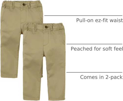 Miniatura 27 de The Children's Place Pantalones chinos ajustados para bebés y niños pequeños