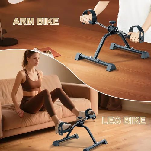 Miniatura 2 de Under Desk Elliptical & Mini Exercise Bike – Seated Leg Exerciser & Pedal Machine for Seniors Arm & Leg Workout, with Non-Slip Covers & Multiple