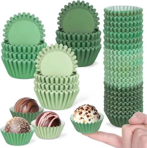 Miniatura 13 de Whaline 600 Piezas Forros Azules para Cupcakes Degradado Azul Portadores de Moldes para Hornear Envoltorios para Cupcakes Forros para Muffins