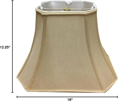 Miniatura 8 de Royal Designs - Pantalla rectangular con esquinas cortadas, diseño de campana, oro antiguo, (4.5 x 5.5) x 7.5 x 10 x 8 pulgadas