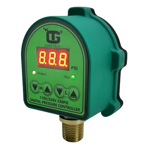 Miniatura 3 de GamaTech - Interruptor de presión ajustable digital de 110 V/220 V, 10 A/5 A, para bomba de agua y bomba de aire, 1/2 pulgada macho NPT, 0-230 psi
