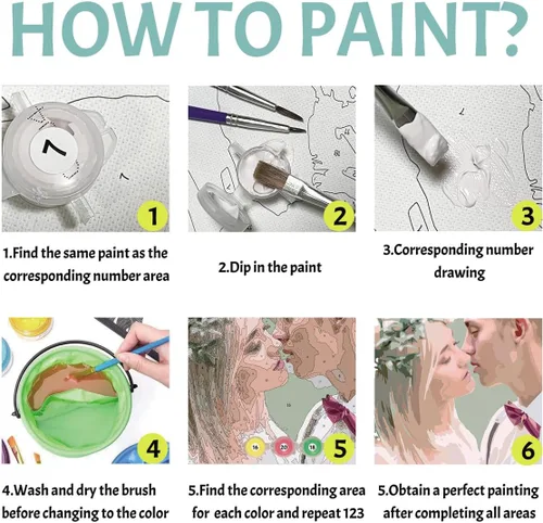 Miniatura 5 de EGUEGU Pintura personalizada por números de fotos, personaliza pintura de lienzo por números para principiantes, kits de pintura al óleo digital Con