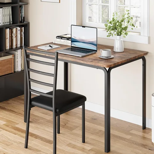 Miniatura 5 de Juego de mesa de comedor para 4, mesa de cocina y sillas para 4, juego de mesa de comedor de cocina de 5 piezas, mesa de comedor rectangular moderna