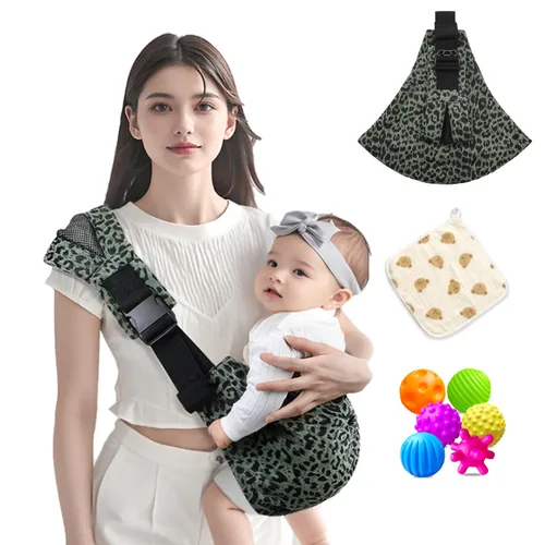 Portabebés tipo bandolera ajustable para bebés 2025 mejorado, bandolera para niños pequeños, portabebés envolvente cómodo con diseño ergonómico,