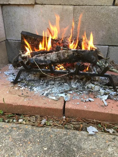 Miniatura 3 de Rocky Mountain Goods - Parrilla de chimenea de 18 pulgadas con retenedor de brasas, hierro fundido resistente de 1/2", tratado térmicamente