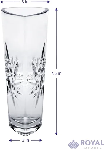 Miniatura 3 de Jarrón de cristal con aspecto de cristal para mesas de 7.5 x 3 pulgadas, diseño de estrella, jarrón de vidrio, candelabros, jarrones para decoración