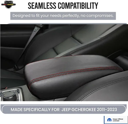 Miniatura 4 de Cubierta de reposabrazos de consola premium para Jeep Grand Cherokee 2011-2019 – Protector de tapa de consola suave, lavable a máquina – Fácil