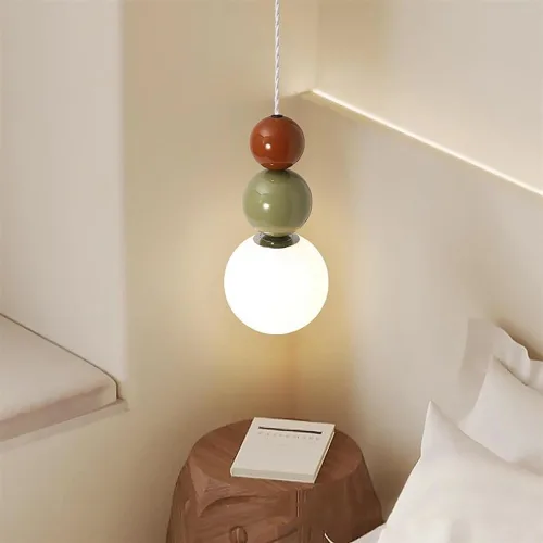 Miniatura 2 de Lámpara colgante de techo estilo granja, lámpara colgante con pantalla de vidrio retro nórdico con cúpula de metal, lámpara de cable ajustable