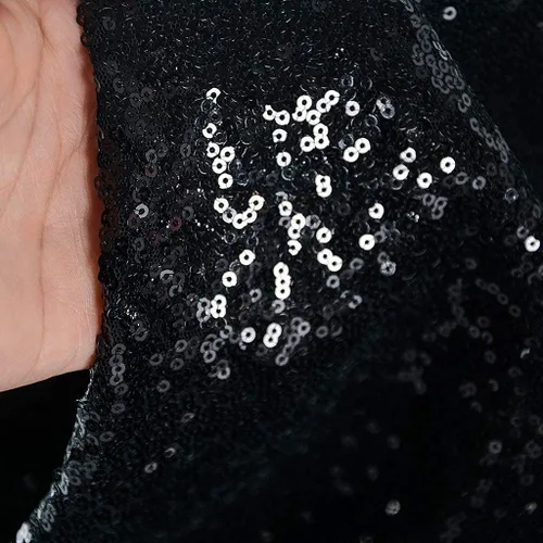 Miniatura 15 de DUOBAO Tela de lentejuelas de The Yard Tela brillante Tela azul para coser Material de secuencia Tela de Sirenita Tela de lentejuelas Tela