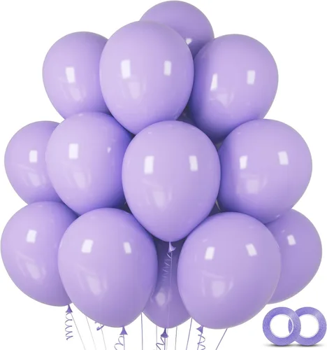 Miniatura 53 de ASIYUHY 100 globos de fiesta de colores surtidos de 12 pulgadas, globos arcoíris con cinta de 65 pies, globos coloridos de látex grueso, globos