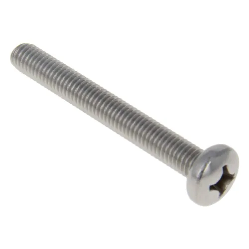 MroMax Tornillos de máquina Phillips de cabeza plana M6 x 1.969 in, acero inoxidable 304 18-8, rosca completa, tornillos de cabeza cruzada gris