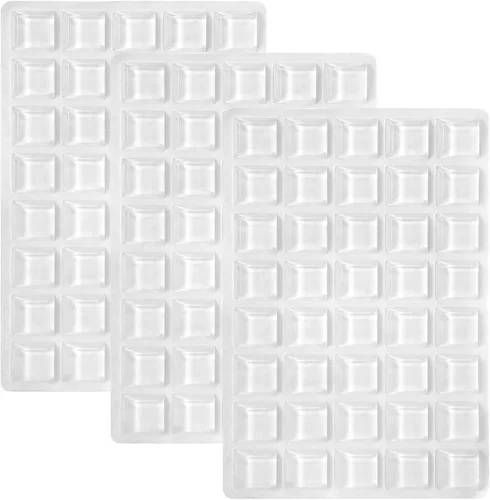 CHUNZEXI 120 piezas de parachoques cuadrados para gabinete, protección de esquina, antideslizante, transparente