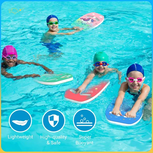 Miniatura 6 de HeySplash Tabla de natación para niños, tabla de natación con bonito patrón de ayuda de entrenamiento de natación para niños, equipos de ejercicio