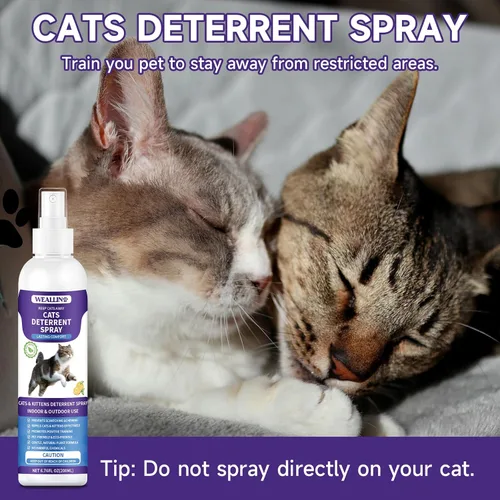 Miniatura 7 de WEALLIN Spray disuasorio para gatos, 6.76 onzas líquidas, repelente de gatos natural para interiores y exteriores, ayuda de entrenamiento