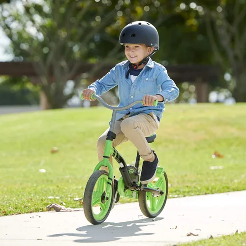 Miniatura 2 de Little Tikes My First Balance-to-Pedal - Bicicleta de entrenamiento para niños, color verde, edad 2-5 años, 12 pulgadas, 649615C para niños