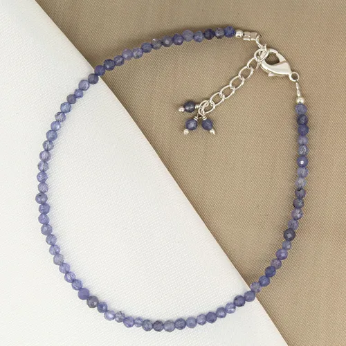 Miniatura 87 de Gempires - Pulseras de cuentas de piedras preciosas hechas a mano, ligeras, de cristal, para uso diario, hipoalergénicas, de 8 pulgadas, chapadas
