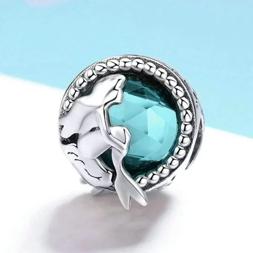 Miniatura 2 de Dije de plata de ley 925 para perro, dinosaurio, araña, gato, animal, delfín, ratón para pulsera Pandora