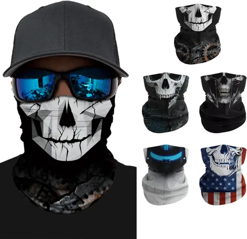 Miniatura 12 de Máscara facial para hombres y mujeres, protección solar UPF 30+, transpirable, bandana para motocicleta, senderismo, pesca