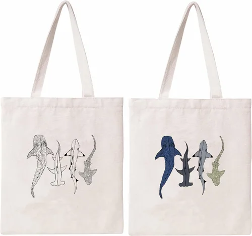 Miniatura 8 de Bolsa de lona de algodón para mujer, bolsa de regalo reutilizable, bolsa de hombro para compras, playa, bolsa de hombro