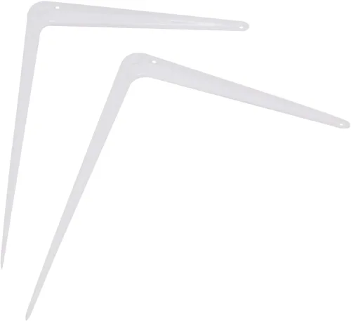 Miniatura 4 de KINJOEK Paquete de 24 soportes de estante de 3 x 4 pulgadas, soportes de metal resistente para montaje en pared, estantes angulares de esquina