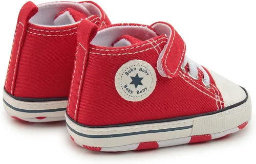 Miniatura 67 de KIDSUN zapatos deportivos altos hasta el tobillo para bebés, niños y niñas con suela antideslizante, suaves, para recién nacidos, zapatos