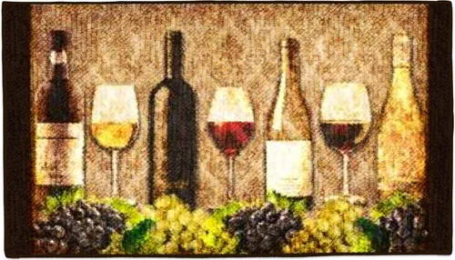 Miniatura 2 de Kashi Home Alfombra de cocina, alfombra de área impresa, piso duradero, tapete para puerta, alfombra antideslizante de granja, respaldo de látex