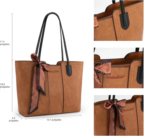 Miniatura 6 de Montana West - Bolsos de mano para mujer, bolso tipo satchel con asa superior mediana