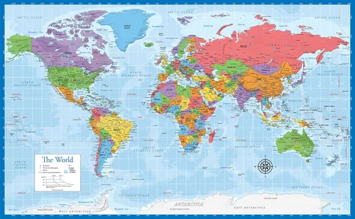 Miniatura 7 de Juego de póster laminado de mapa del mundo y mapa de EE. UU., 18 x 29 pulgadas, gráficos de pared del mundo y Estados Unidos, fabricado