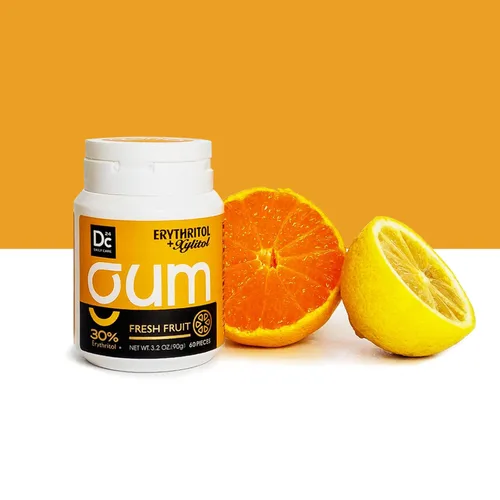 Miniatura 6 de DC24 DAILY CARE Goma de mascar de xilitol, sin aspartamo y sin azúcar para boca seca, baja en calorías con eritritol, sin azúcar, sabor a fruta