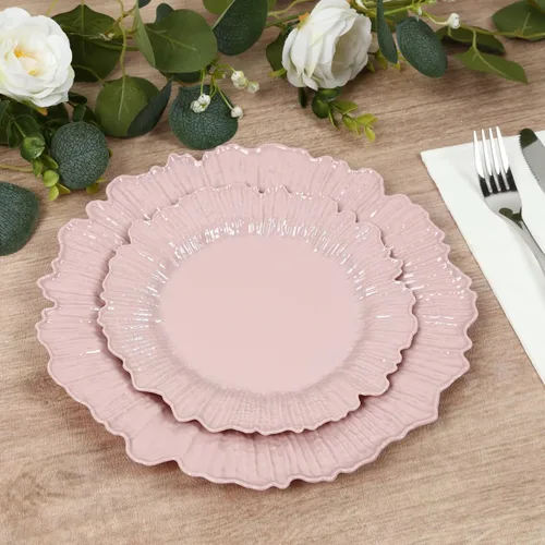 Miniatura 11 de Efavormart - Juego de 20 platos de plástico con diseño de arrecife negro, platos de fiesta de postre y aperitivo de 7 pulgadas, elegante vajilla
