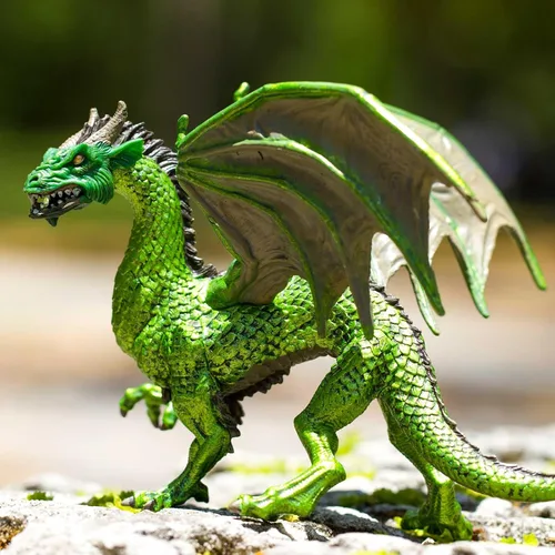 Miniatura 2 de Safari Ltd. Figura de dragón del bosque, figura detallada de modelo de plástico de 6 pulgadas, juguete de criatura mítica para niños, niñas y niños