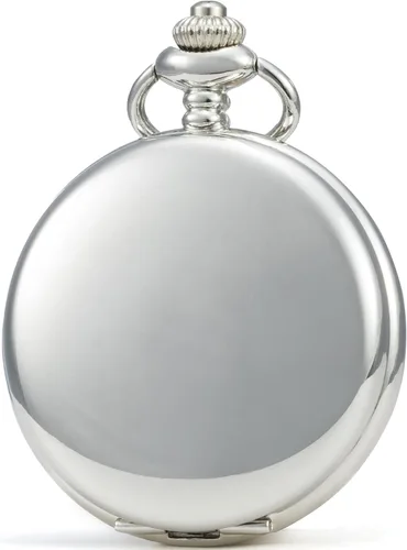 SEWOR Reloj de bolsillo clásico de cara lisa vintage con caja de cuero de marca