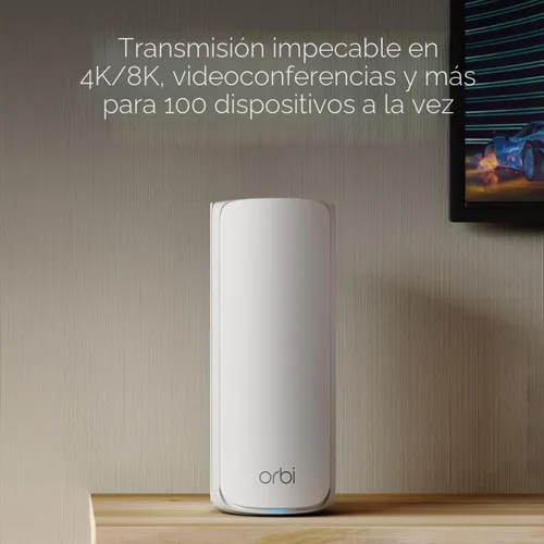 Miniatura 5 de NETGEAR Orbi 770 Series Tri-Band WiFi 7 Mesh Network System (RBE772) - Router + 1 extensor de satélite, características de seguridad, hasta 11 Gbps