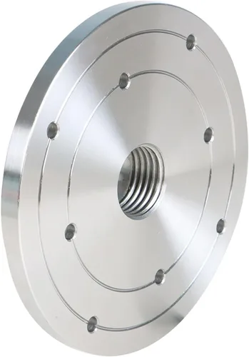 Miniatura 3 de findmall Placa frontal de torno de madera de acero de 6 pulgadas, 1-1/4 x RH 8TPI roscada con tornillo de bloqueo para asegurar en el husillo