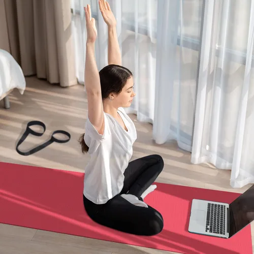 Miniatura 6 de Hoolerry 36 Pieces Yoga Mats Sets Includes 12 Pcs Yoga Mats Bulk 68” x 24” x 6mm Thick Exercise Mat Non Slip 12 Resistance Bands 12 Carrying Straps