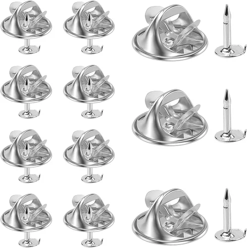 50 pares de alfileres de metal y respaldos de alfileres, alfileres en blanco de 8 mm de largo y 4 mm de ancho para regalos de joyería, fabricación