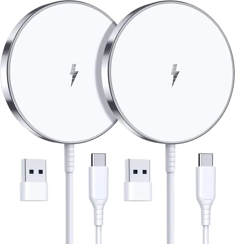 Miniatura 8 de OANDYS Cargador inalámbrico magnético de 15 W, cargador seguro rápido para 16/15/14/13/12 Series 2 Pack de 5 pies de cable inalámbrico almohadilla