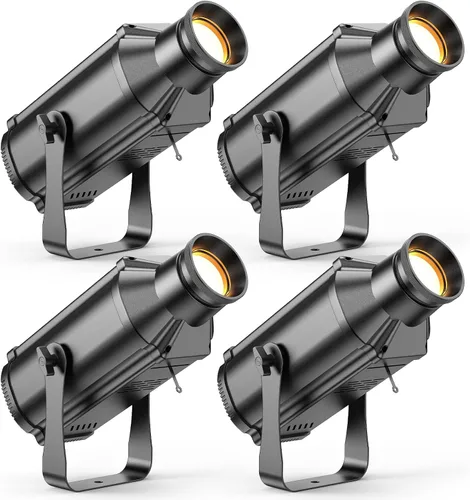 Miniatura 15 de LEKO - Focos de escenario de perfil, luces COB blancas frías y cálidas de 100 W, 3200K-5600K, control de zoom y luces elipsidales DMX512 Par, focos