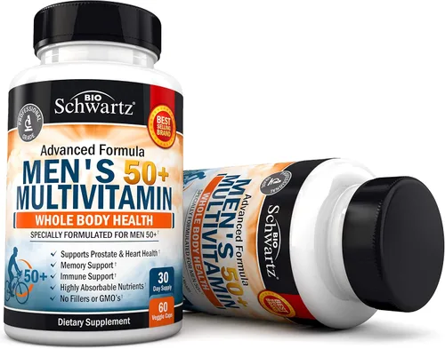 Miniatura 6 de Once Daily Multivitamínico para hombres de 50 años o más, suplemento para apoyo a la salud cardíaca, con vitaminas de zinc, A, B, C, D3, E