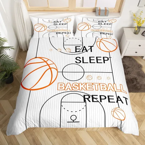 Miniatura 9 de jejeloiu Juego de ropa de cama de fútbol para niños, tamaño individual, juego de funda de edredón de fútbol para niños y niñas, funda de edredón