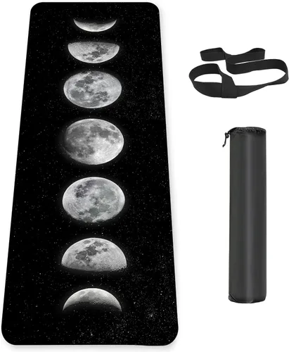 Miniatura 13 de Tapete de yoga antideslizante TPE, tapete de entrenamiento para hombres y mujeres, tapete de entrenamiento grueso con correa de transporte, tapetes