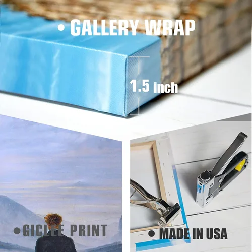 Miniatura 270 de A&T ARTWORK Campo de trigo con cipreses de Van Gogh Las reproducciones de arte clásico mundial, impresiones en lienzo giclée para decoración