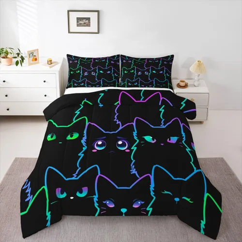 Miniatura 48 de Erosebridal - Juego de ropa de cama damascada negra para adultos, conjunto de edredón victoriano antiguo estilo barroco, tamaño queen, edredón Multi