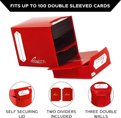 Miniatura 2 de Quiver Time Paquete de cartas coleccionables rojas para cartas coleccionables y fundas para cartas, compatible con Magic: The Gathering Cards y Rojo