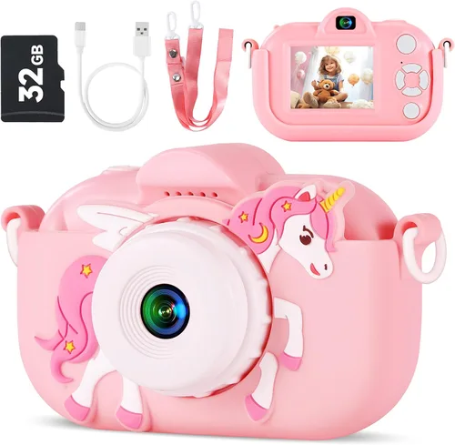 Miniatura 15 de Cámara digital para niños pequeños de YEEHAO, juguetes para niños de 3 a 9 años, cámara de video para niños pequeños de 1080P, regalos de Navidad