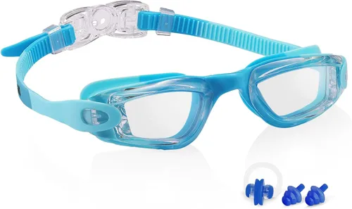 Miniatura 15 de Aegend Gafas de natación – Gafas de natación para niños de 3 a 14 años, niñas y jóvenes, sin fugas, visión clara Rosa brillante