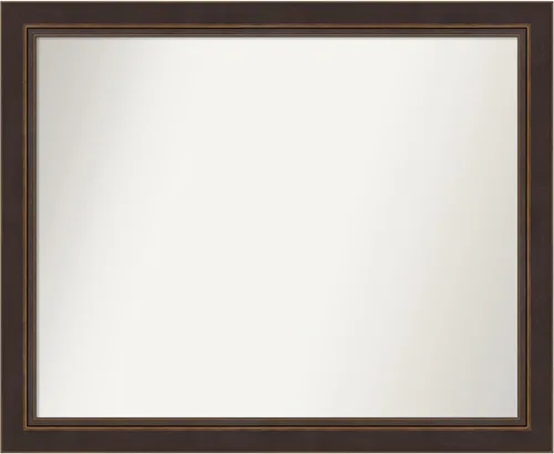 Miniatura 58 de Amanti Art Espejo de baño de bronce para sobre el fregadero, 24 x 24 pulgadas, espejo cuadrado de bronce Lara para tocador, marco de madera